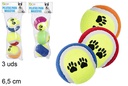 Pack 3 pelotas para mascotas 6,5 cm