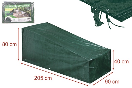 [111617] Housse de protection pour canapé d'extérieur 205x90x80/40 cm