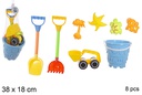 Beach bucket colors 8 accessories
