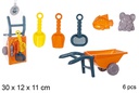 Carretilla playa colores 6 accesorios