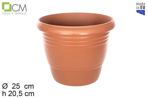 [112288] Vaso in plastica Calpe terracotta 25 cm