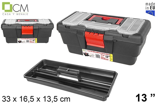 [103030] Boîte à outils en plastique avec plateau 33 cm 13&quot;