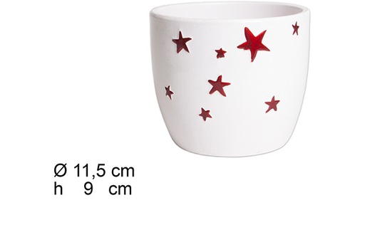 [110313] Macetero ceramica 10cm dec.estrellas