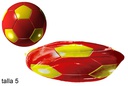 Balón cuero fútbol rojo/amarillo Talla 5
