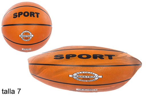 [112027] Pallone sgonfiato decorato pallacanestro misura 7