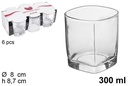 Pack 6 copo de água Alpine 300 ml