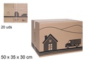 Brown multifunction cardboard box S-16 50x35x30 cm