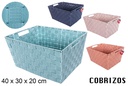 Cesta nylon colores fucsia surtidos 40x30 cm