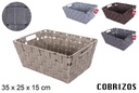 Cesta nylon colores surtidos 35x25 cm