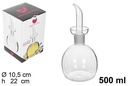 Aceitera cristal redonda antigoteo 500 ml