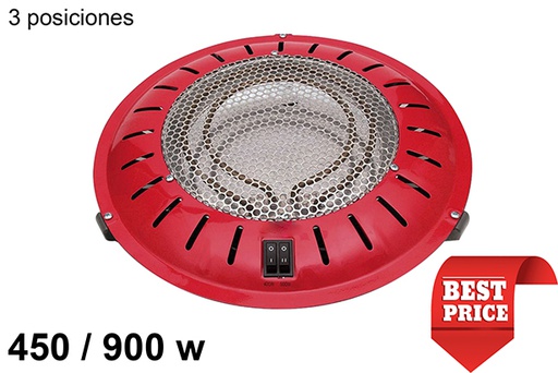 [112108] Brasero electrico con 2 interruptores y 3 posiciones potencia 450/900w
