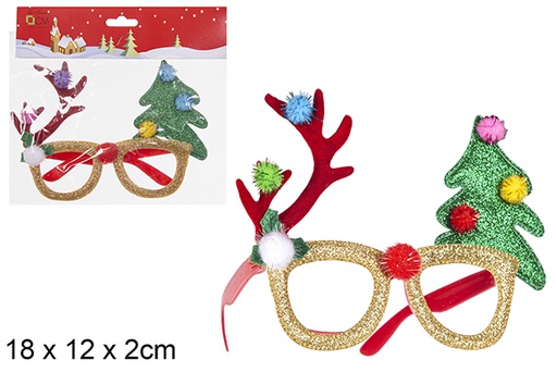 [112377] Christmas glasses Christmas tree decoration