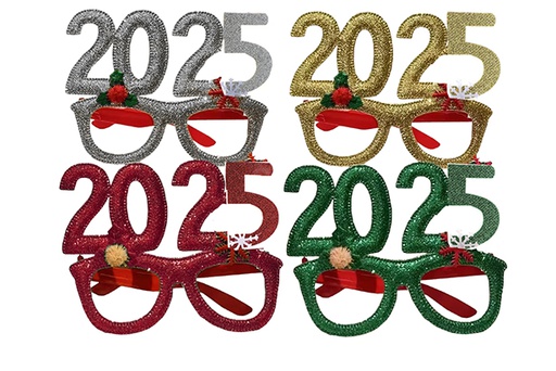 [112381] Christmas glasses 2025 assorted colors  