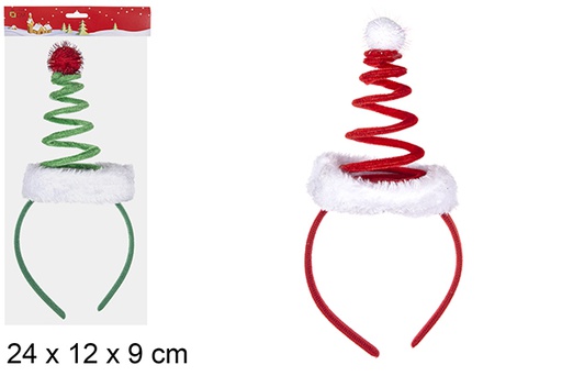 [112386] Christmas headband decorated spiral color