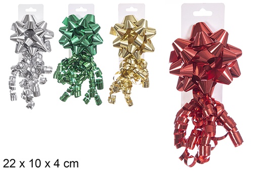 [112425] Lazo regalo navidad con cinta rizada color surtido