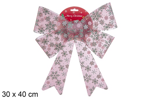 [112936] Christmas bow decorated with snowflake 30x40 cm