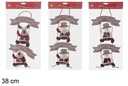 Pack 3 bonecos pendurados Merry Christmas 38 cm