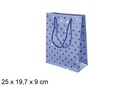 Saco de presente decorado com estrela azul 25x19,7 cm