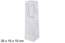 Bolsa botella vino plata 35x10x10 cm