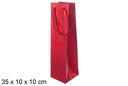 Red wine bottle gift bag 35x10 cm