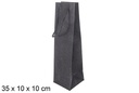 Black wine bottle gift bag 35x10x10 cm
