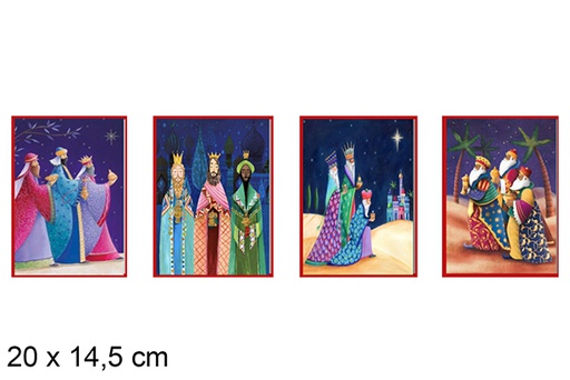 [112487] Biglietto di auguri dei Tre Re Magi 20x14,5 cm