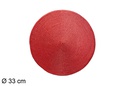 Salvamantel metalizado rojo 33 cm
