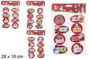 Pack 8 pegatinas regalo figuras Navidad surtido