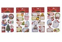 Pack 8 pegatinas regalo figuras Navidad surtido