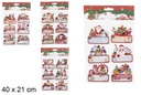 Pack 6 pegatinas regalo figuras Navidad surtido