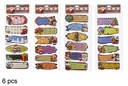 Pack 6 pegatinas regalo figuras Navidad surtido