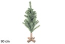 Albero in PVC verde con base in legno 90 cm (110 rami)