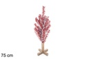 ÁRBOL PVC ROJO/BLANCO HIERRO CON BASE BANDERA  75 CM