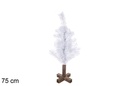 White PVC tree with wooden base 75 cm