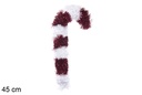 Canne PVC rouge et blanc 45 cm