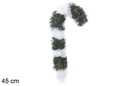 Bastón PVC verde y blanco 45 cm