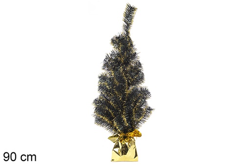 [113659] Arbol navidad pvc 90 cm verde con base dorada