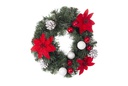 Corona pino, piñas y flor Navidad