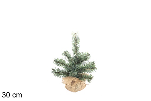 [113784] Arbol verde pvc 30 cm  con base yute
