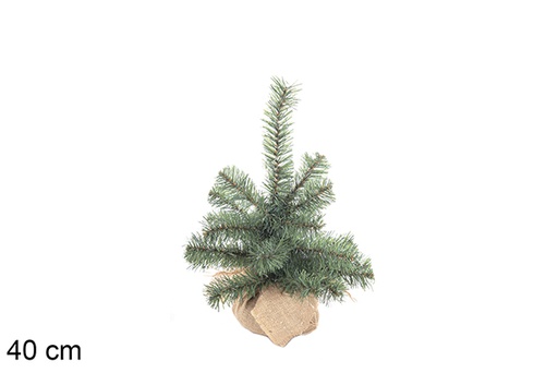 [113785] Green PVC tree with jute base 40 cm