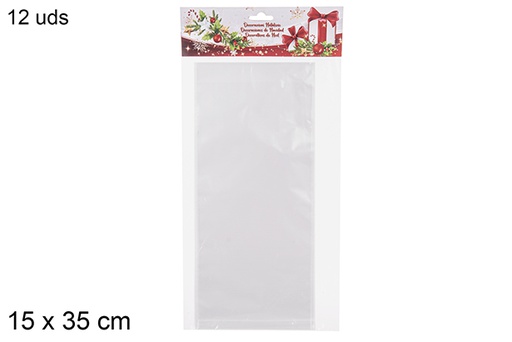 [113811] Pack 12 sacchetti in PVC trasparente 15x35 cm