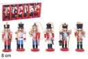 Pack 6 cascanueces Navidad de madera color surtido 8 cm