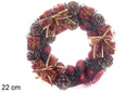 Corona Navidad con campanas 22 cm