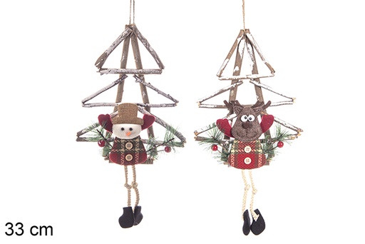 [113901] Ciondolo albero di Natale com bambola 33 cm 