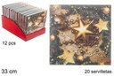 Pack 20 servilletas 3 capas decorado Navidad 33 cm