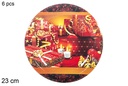 Pack 6 platos papel decorado Navidad 23 cm