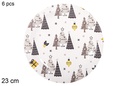 Pack 6  platos papel decorado Navidad 23 cm