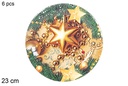 Pack 6 platos papel decorado Navidad 23 cm