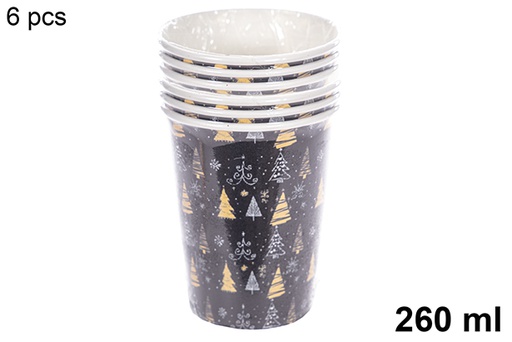 [113998] 6 vasos papel decorado navidad 260ml-5