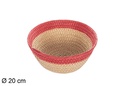 Round rope basket natural paper red edge 20 cm